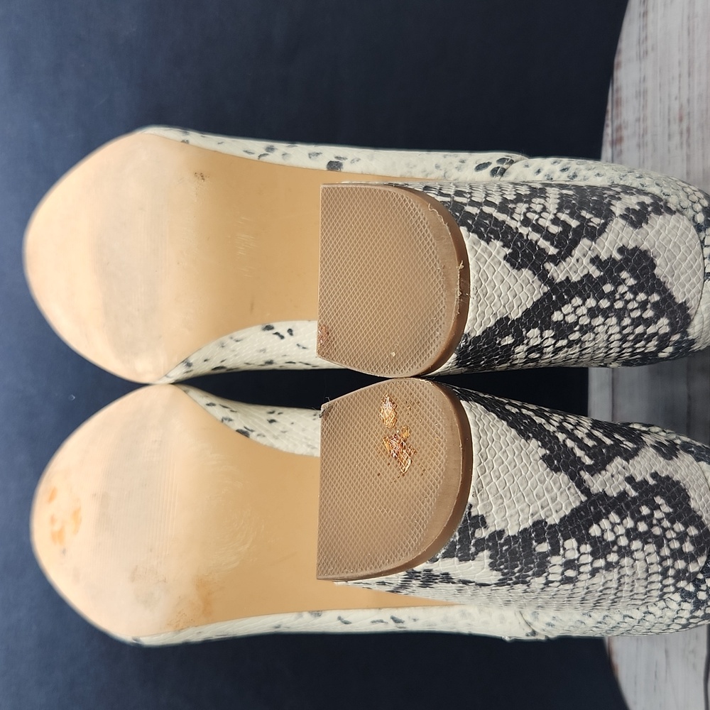 Steve Madden Rockstar Snakeskin Booties Ankle Boots Women's Size 12 - Picture 7 of 9